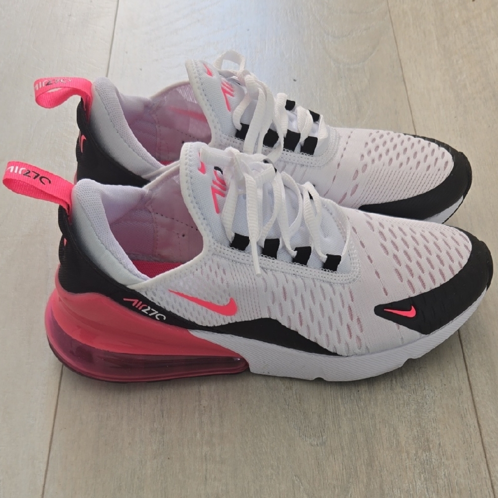 Nike White and Pink Athletic Shoes